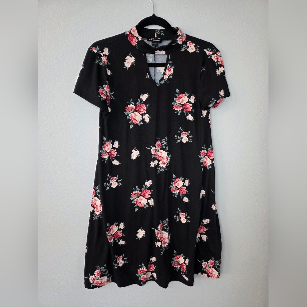 Joe Boxer Black Floral Mini Dress